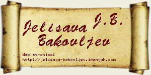 Jelisava Bakovljev vizit kartica